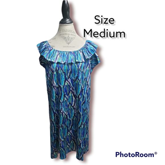 Gianni Bini Vibrant Colorful Design Sleeveless Loose Fitting Midi Dress Pullover - Picture 8 of 8